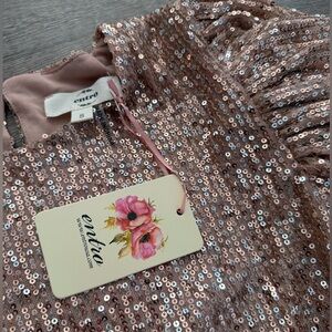 entro Blush Sequin Top